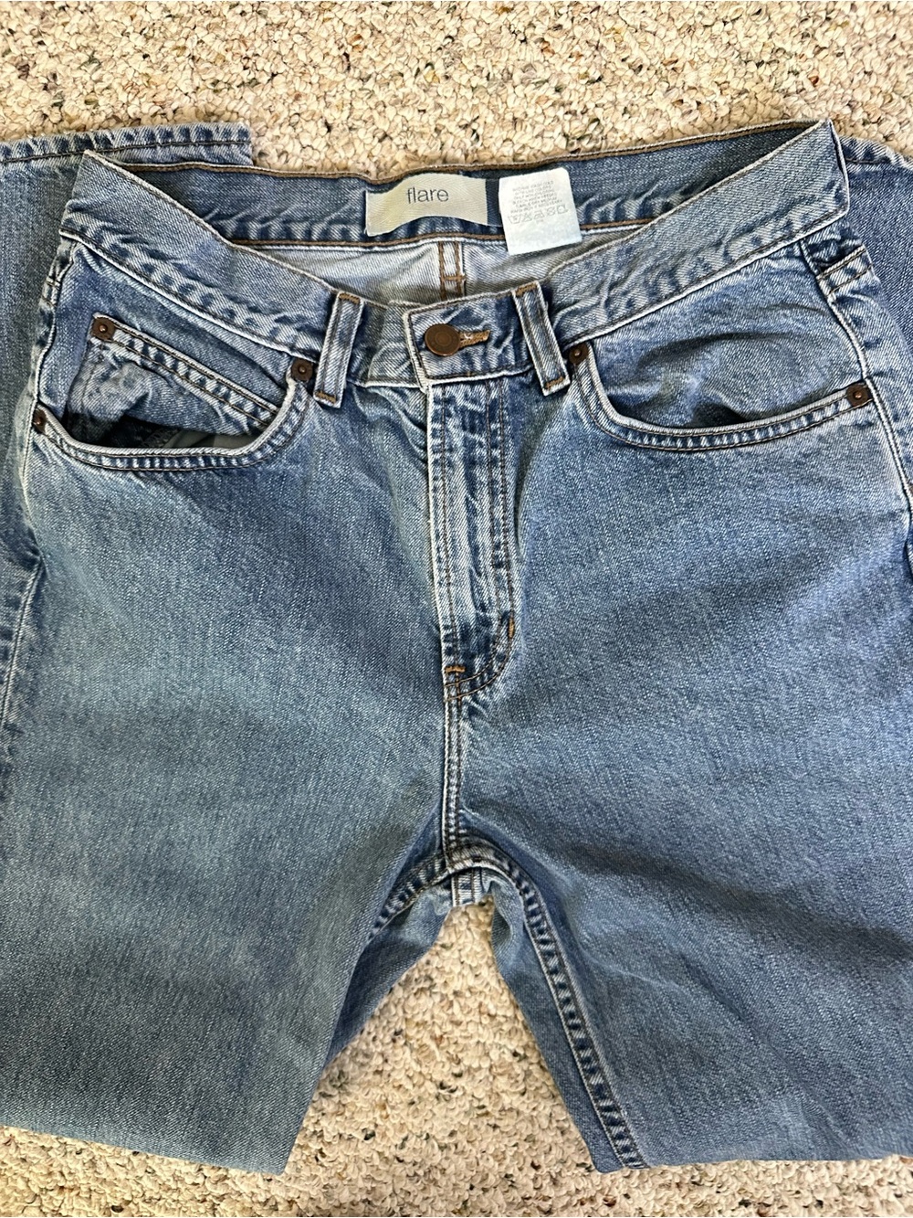 Vintage Gap Flare Ankle Jeans Light Wash 100% Cotton Made in USA Size 8 - Picture 3 of 8